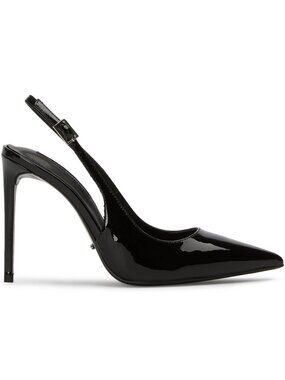 Tony Bianco Asti Pump in Black patent shiny high heel slingback pointed toe